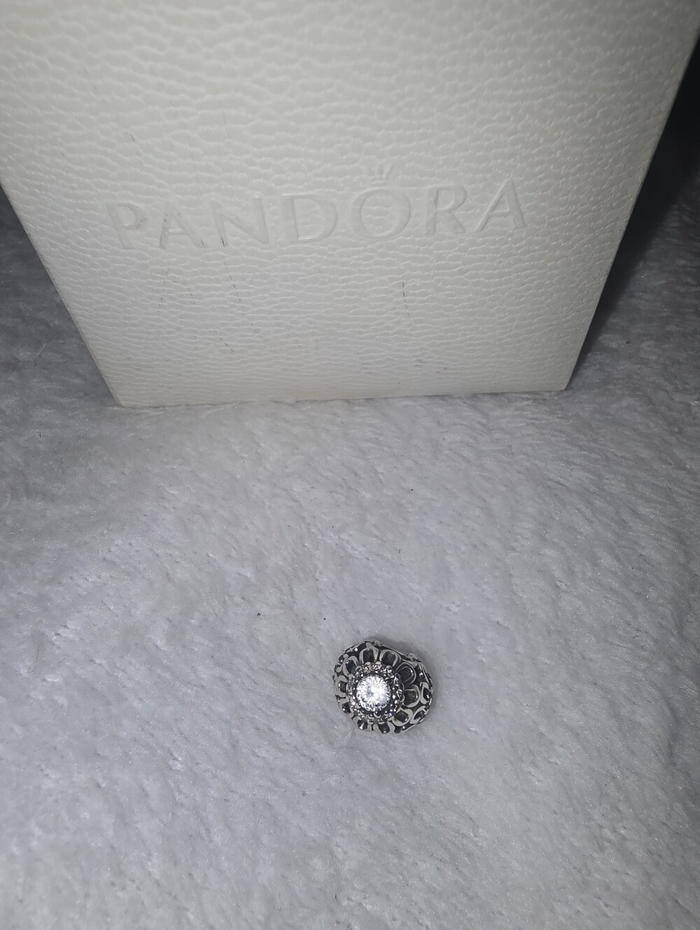 Pandora Silver Openwork Heart Charm - Silver